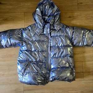 Girls Stella McCarthy Blue/Silver Puffer Jacket